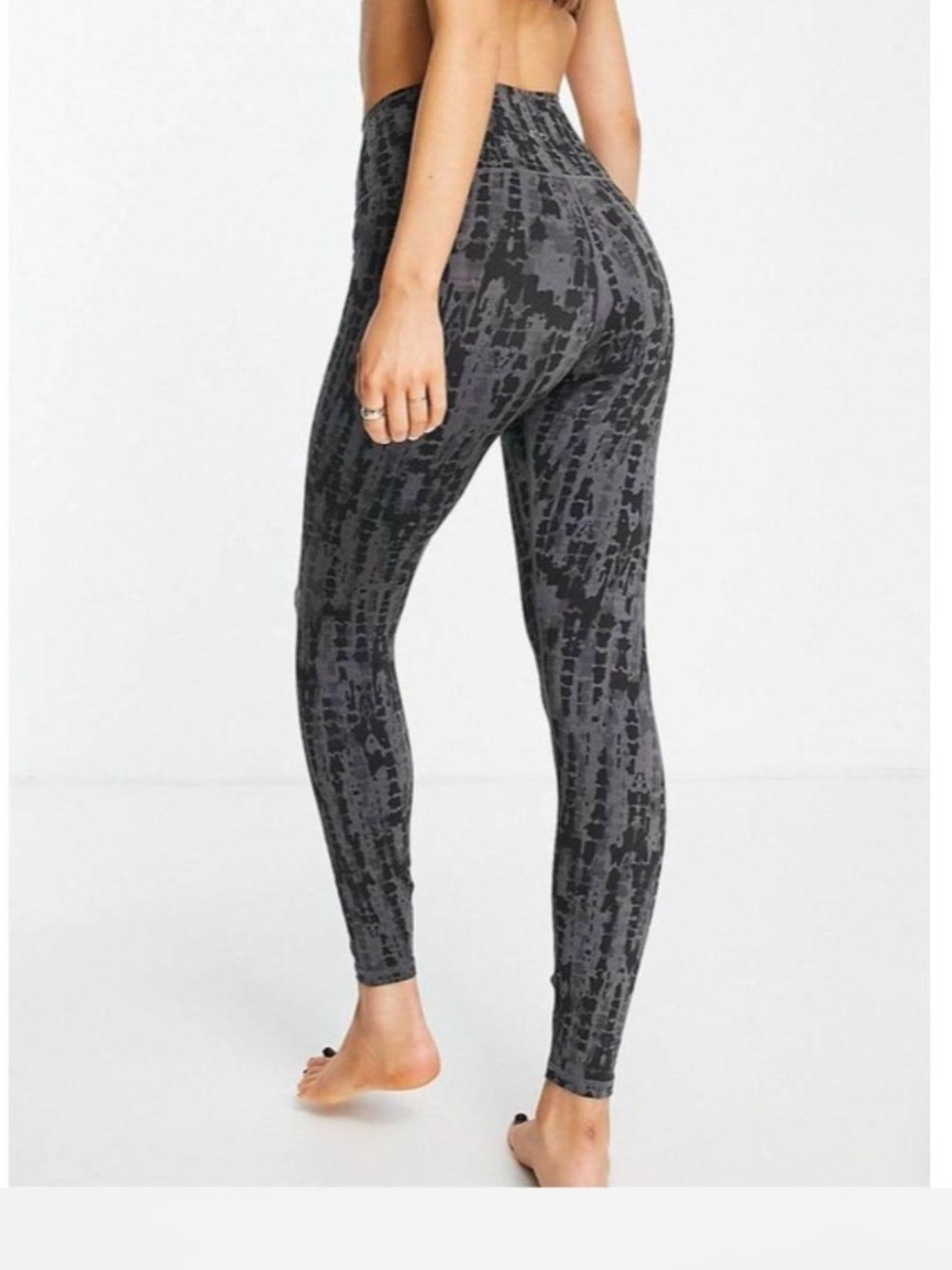 VARLEY Small High-Waist Gray Patterned Leggings - Women's Activewear